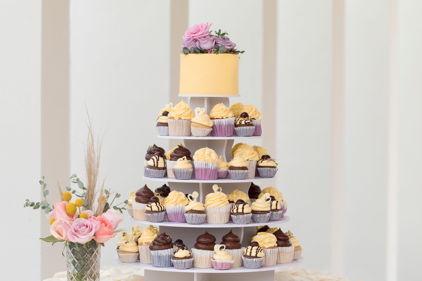 Cupcake tower wedding cake