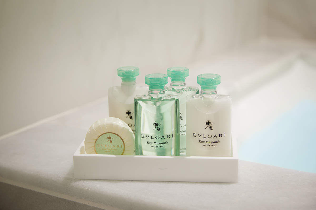 High end luxury toiletries and soaps for guests to use in Finest Club