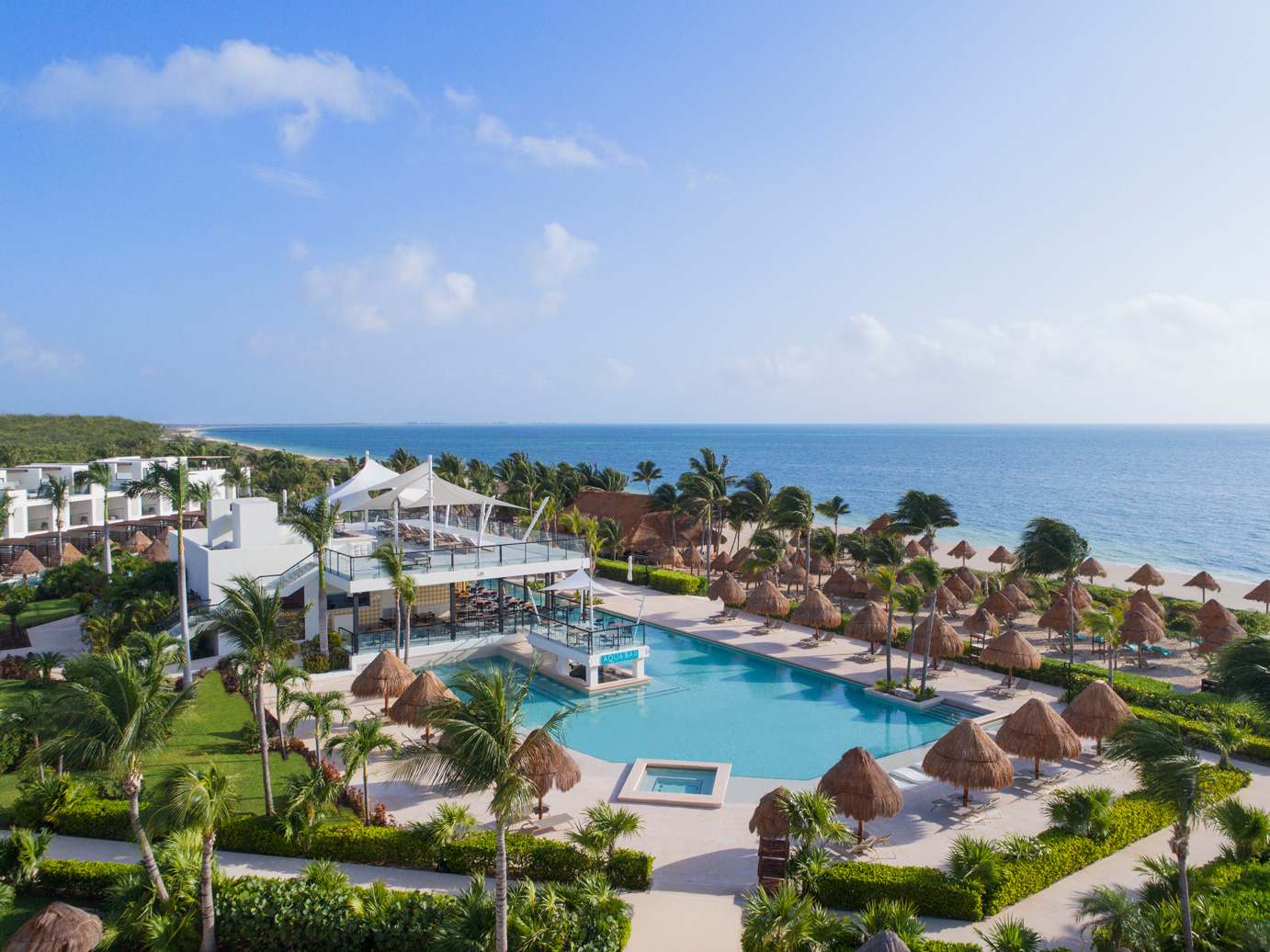 Caribbean resort with crystal clear waters