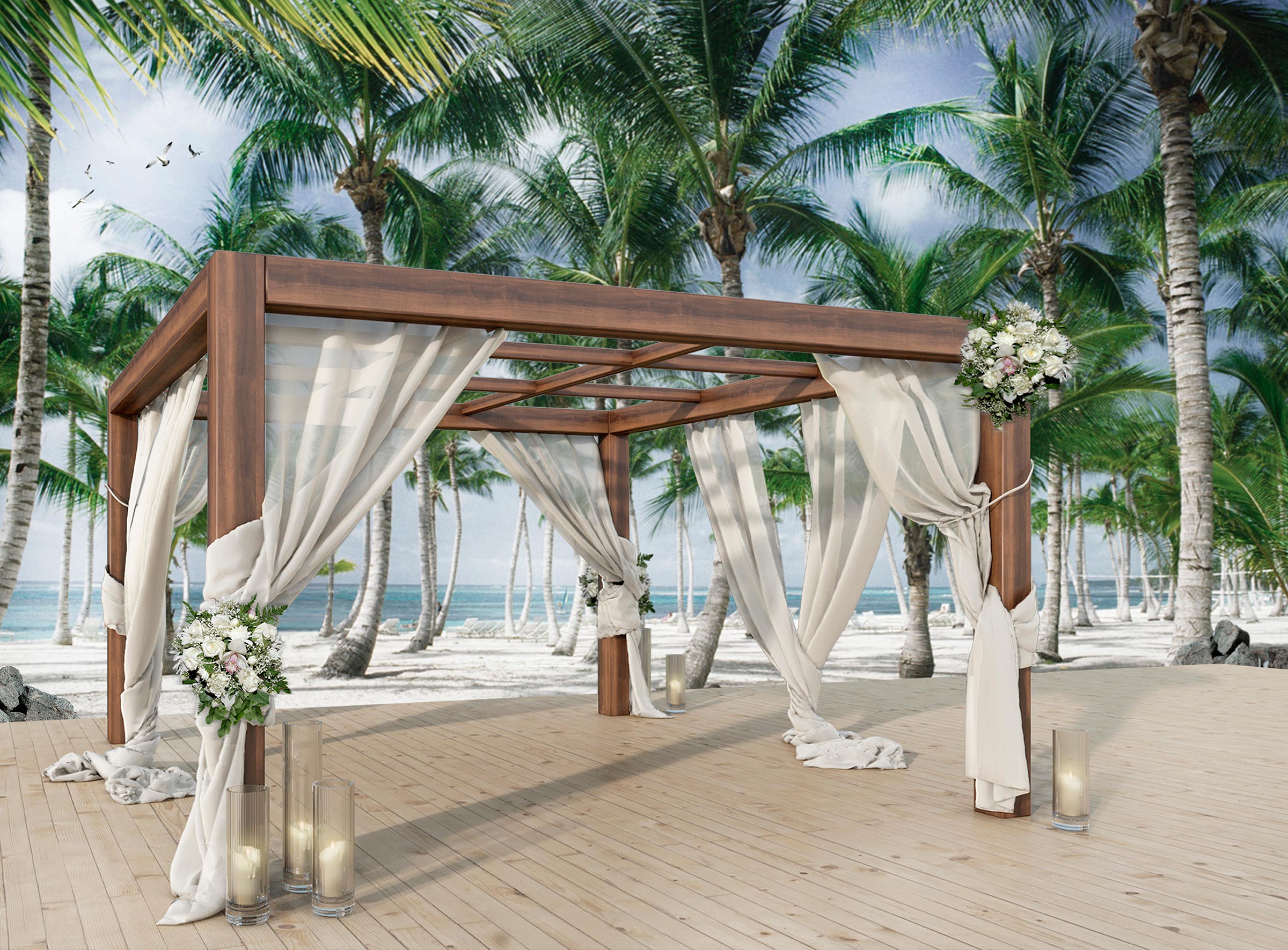 Beachfront gazebo in Finest Punta Cana